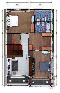 Plan complet maison de 8 x 13 m avec 3 chambres