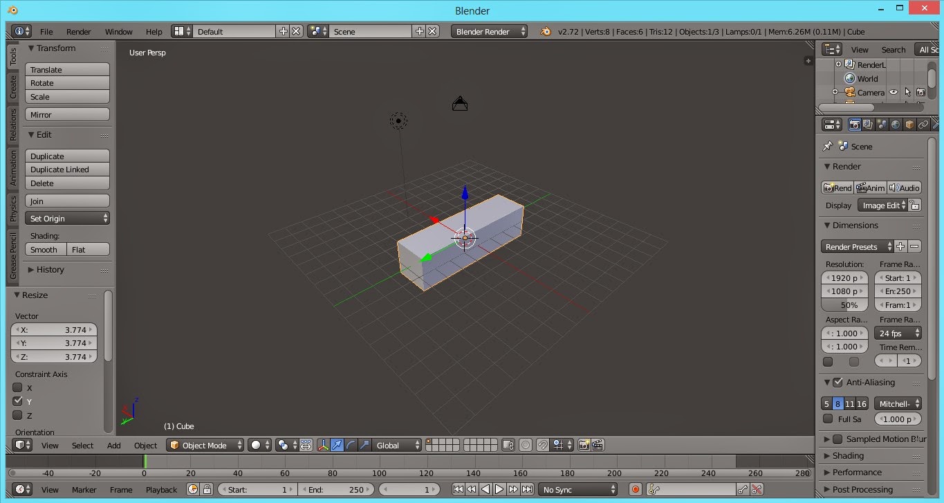 Tutorial Sederhana Belajar Animasi 3D Blender Membuat Meja