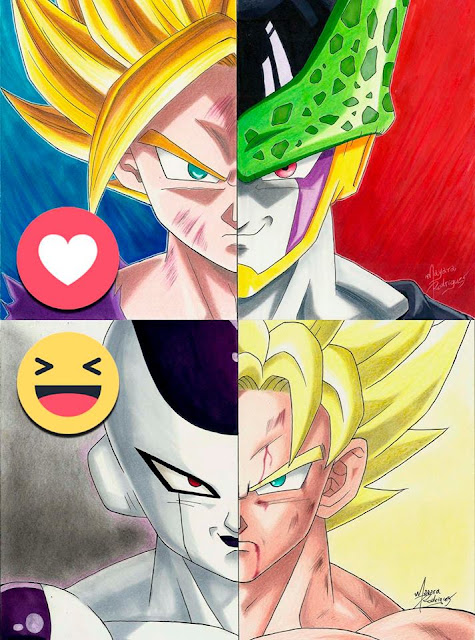 Mayara Rodrigues desenho saga freeza e saga cell