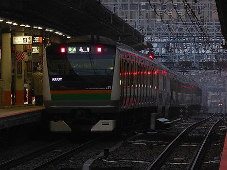 東海道線　普通　品川行き2　E231系・E233系(2016.11品川駅工事に伴う運行)