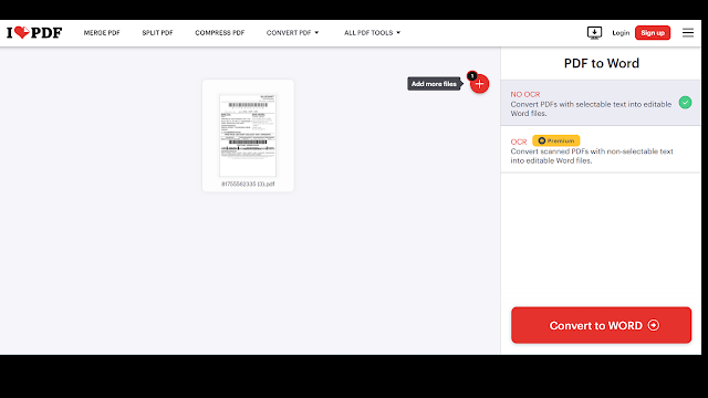 How to convert pdf file to world file in PC