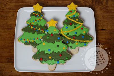 christmas tree sugar cookie royal icing