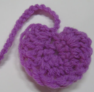 Sweet Nothings Crochet free crochet pattern blog ; photo of Heart 10 for Peyton Hearts Project;