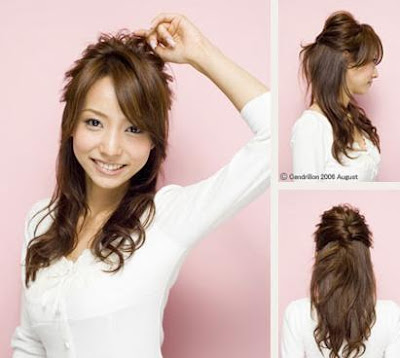 A very nice hairstyle for office girls! Layer your hair when you go to the 