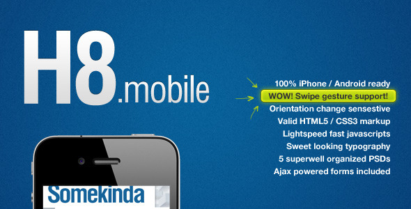 H8.mobile Template - ThemeForest Item for Sale