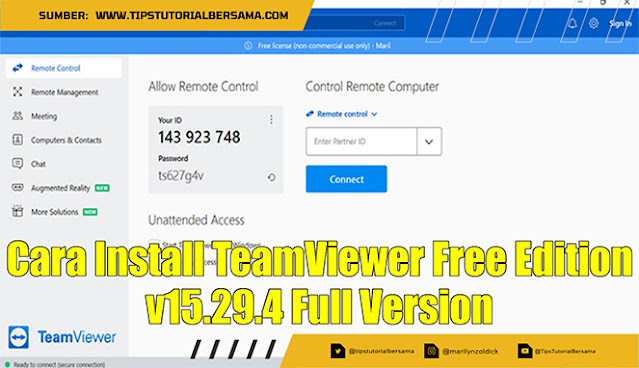 Cara Install TeamViewer Free Edition v15.29.4 Full Version
