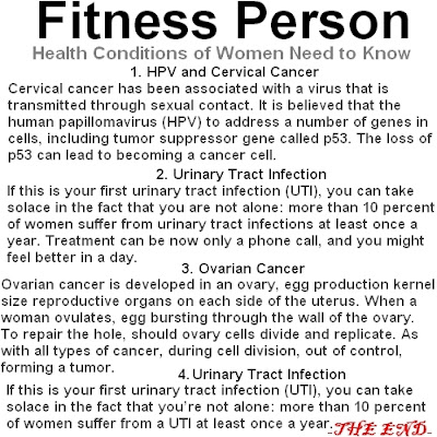 Fitness Person, Health Women, Health Conditions of Women Need to Know, HPV, cervical cancer, Health and Wellness, 