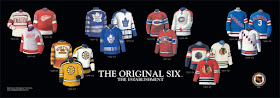 The Original Six jerseys NHL poster