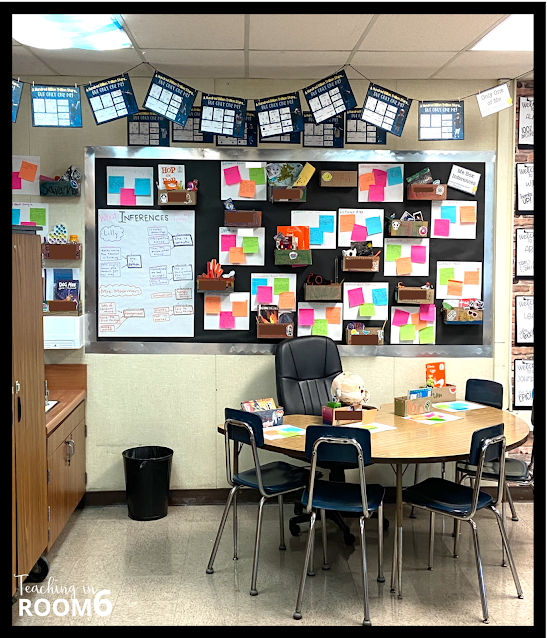 A bulletin board full of inferences that the students made about their classmates!