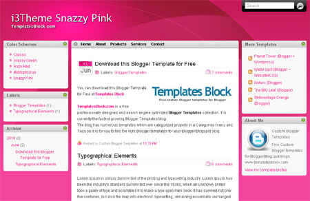 Pink White Magazine Blogger Template