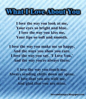 poema what i love about you