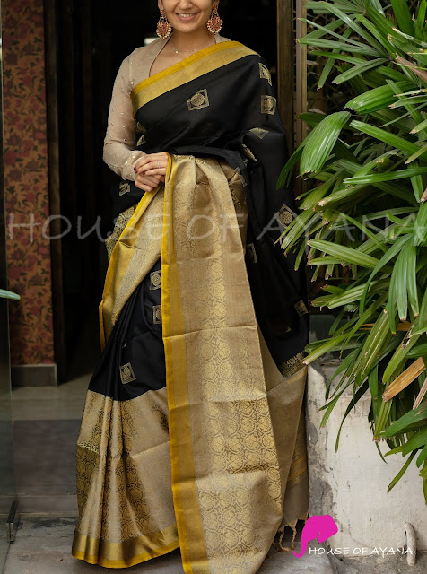 Kanchipuram Handwoven Mu-Bagam Design Silk Sarees