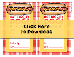 Hot Diggity Dog! Free Cookout Printables | Invitations and Menu Cards