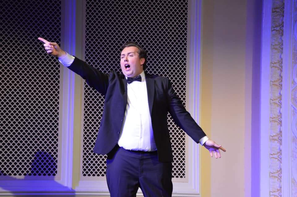 IN REVIEW: baritone GUY CHAMBERS as Frank in UNCG Opera Theatre's October 2019 production of Johann Strauss II's DIE FLEDERMAUS [Photograph © by Amber-Rose Romero, Tamara Beliy, & UNCG Opera Theatre]