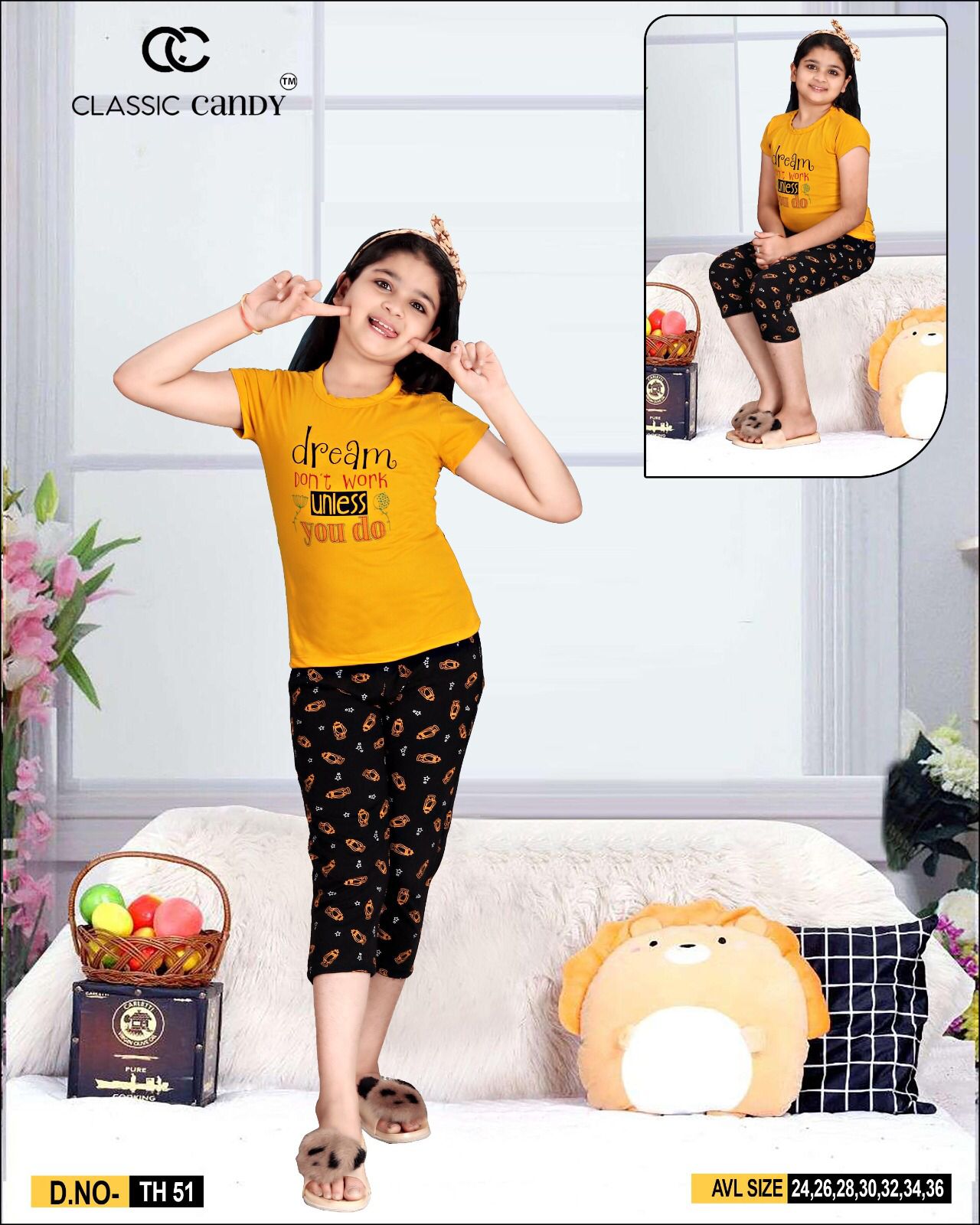 Classic Candy Th 51 Girls Night Suits Catalog Lowest Price