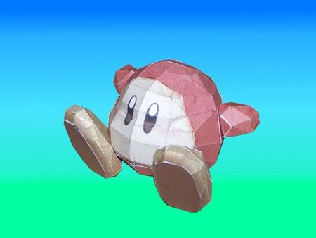 Kirby Waddle Dee Papercraft