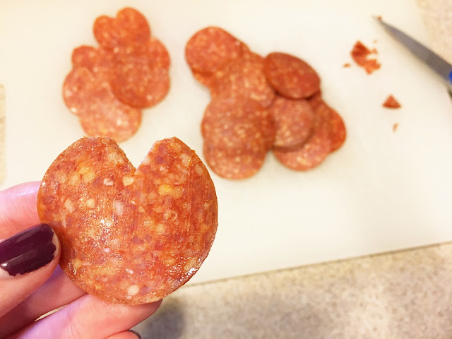 Heart Shaped Pepperoni Pizzas for Valentine's Day [www.chasinmasonblog.com]