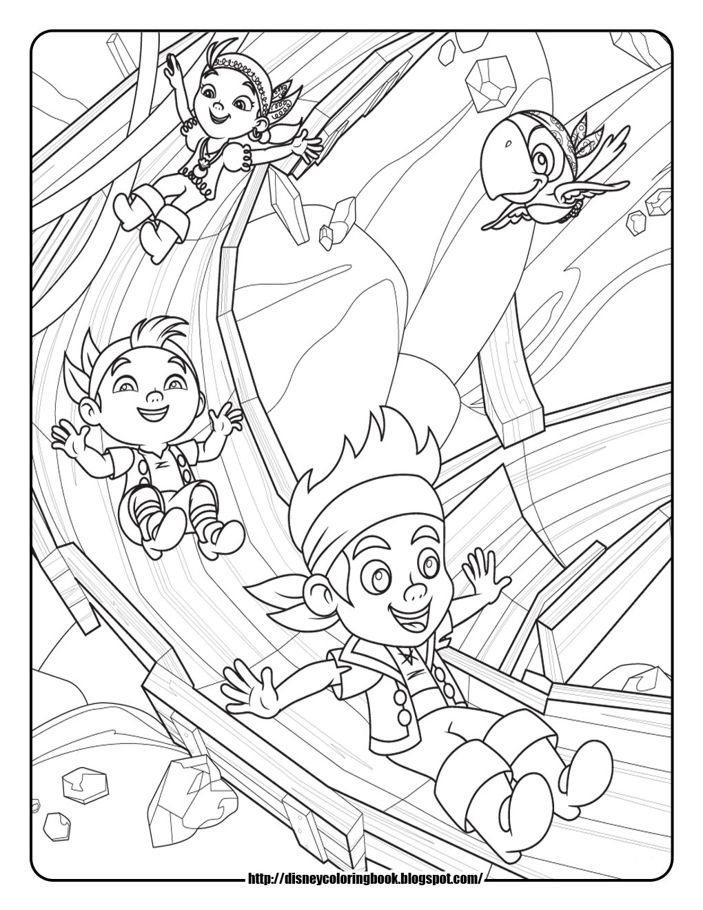 Jake and the Neverland Pirates 3 Free Disney Coloring Sheets