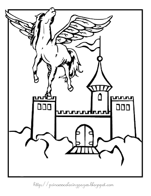 Princess Coloring on Princess Coloring Pages Brings You A Free Coloring Picture Of A Castle