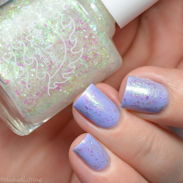 iridescent flakie nail polish topper