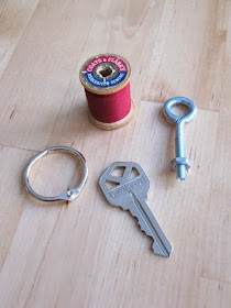 spool of thread key chain