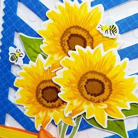 Sunny Studio Stamps: Sunflower Fields Fancy Frames Dies Frilly Frames Dies Thank You Card by Ana Anderson