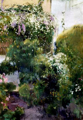 Jardín del Alcázar de Sevilla, Rosal de Sevilla, Joaquín Sorolla y  Bastida, Joaquín Sorolla, Paisajes de Joaquín Sorolla, Impresionismo Valenciano, Joaquín Sorolla Bastida