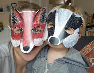 Woodland Animal masks by Alice Draws the Line