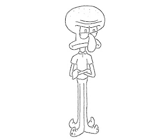 #2 Squidward Coloring Page