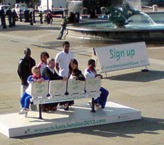 2012 Ticket sign-up launch, Trafalgar Square