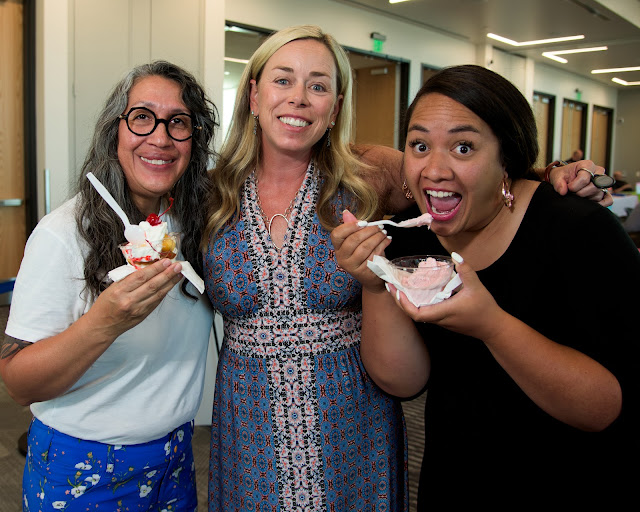 SLCC employees at ice cream social