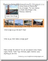 American Landmarks: Bridges Worksheet - FREE Printable from Living Life Intentionally