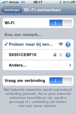 Schermafbeelding Wi-Fi-netwerken iPhone, netwerk aangetroffen  in de Burgemeesterswijk, Arnhem