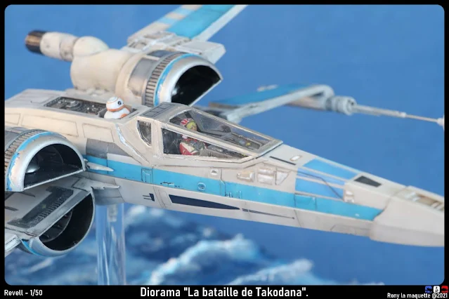 Diorama Starwars X-Wing Fighter " La bataille de Takodana"