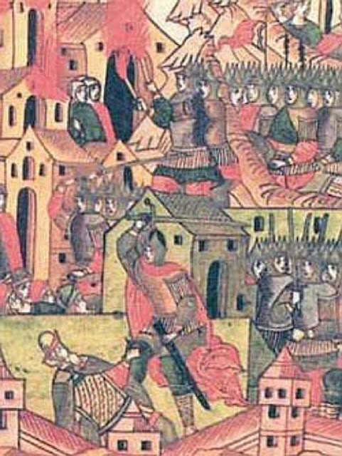 Монгольское войско захватывает города Московии