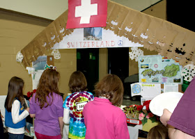 Switzerland went all out by constructing a neat little winter chalet.