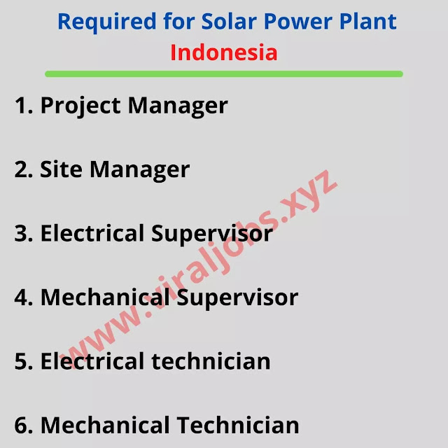 Required for Solar Power Plant Indonesia