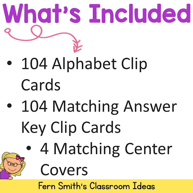 Click Here to Download This Apple Themed Alphabet Clip Card Literacy Center with FOUR Ways to Differentiate Using Uppercase & Lowercase Letters for Your Classroom Today!