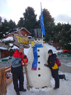 Boneco de neve no Cerro Catedral em Bariloche