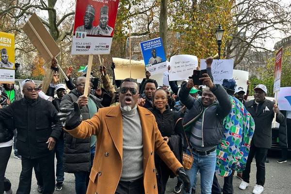 Reno Omokri, Tinubu supporters clash in London(video)