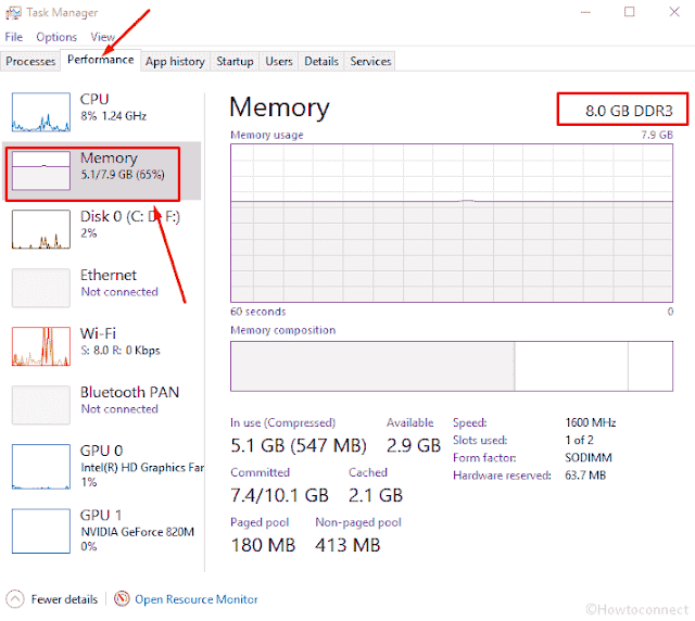 How to Identify Ram Type in Windows 10 like DDR, DDR2