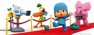 pocoyo y todos sus amigos en la alfombra roja de los oscar