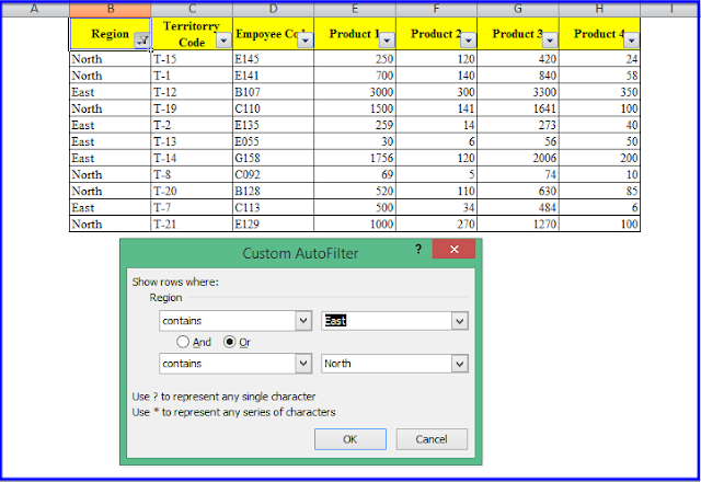 Multiple Filter in Excel