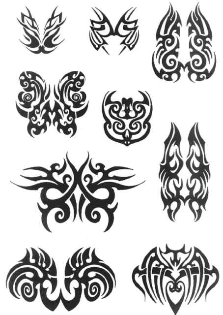 tattoo design: tribal wing 