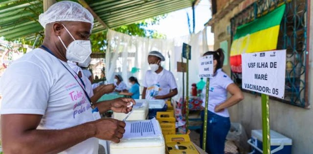 Pessoas acima de 18 anos serão vacinadas nas ilhas de Maré, Frades e Bom Jesus dos Passos