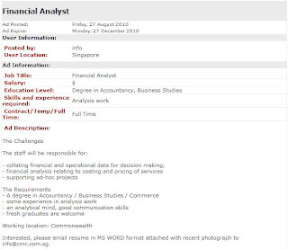 ES2007S Professional Communication: Application Letter