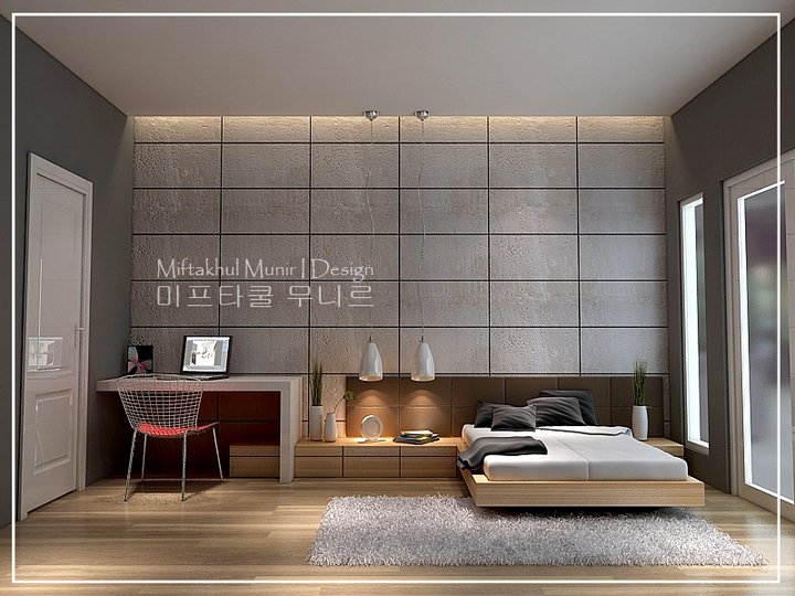 Desain interior rumah: desain kamar tidur minimalis modern