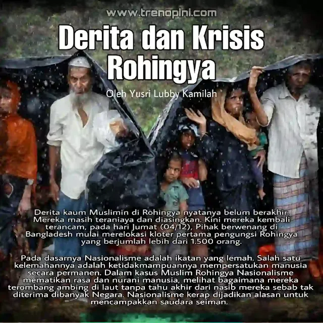 Derita kaum Muslimin di Rohingya nyatanya belum berakhir. Mereka masih teraniaya dan diasingkan. Kini mereka kembali terancam, pada hari Jumat (04/12), Pihak berwenang di Bangladesh mulai merelokasi kloter pertama pengungsi Rohingya yang berjumlah lebih dari 1.500 orang. Ini merupakan bagian dari rencana Bangladesh untuk merelokasi pengungsi Rohingya ke sebuah pulau terpencil, meski mendapat kecaman dari sejumlah kelompok hak asasi manusia. Pejabat angkatan laut mengatakan sebanyak tujuh kapal dikerahkan untuk mengangkut kaum minoritas Muslim Myanmar ini dan dua kapal lainnya untuk mengangkut logistik.