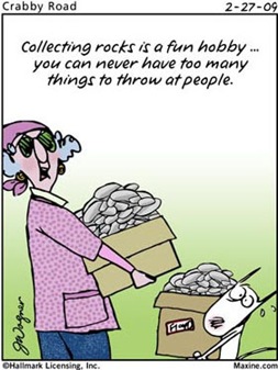 Collecting rocks