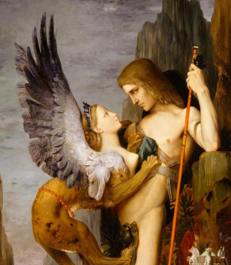 "Oedipus and the Sphinx", 1864 - By Gustave Moreau (1826 - 1898)